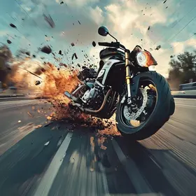 motociclista na contramão