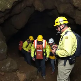 biólogo resgatado em caverna