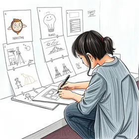 desenhos de estudantes